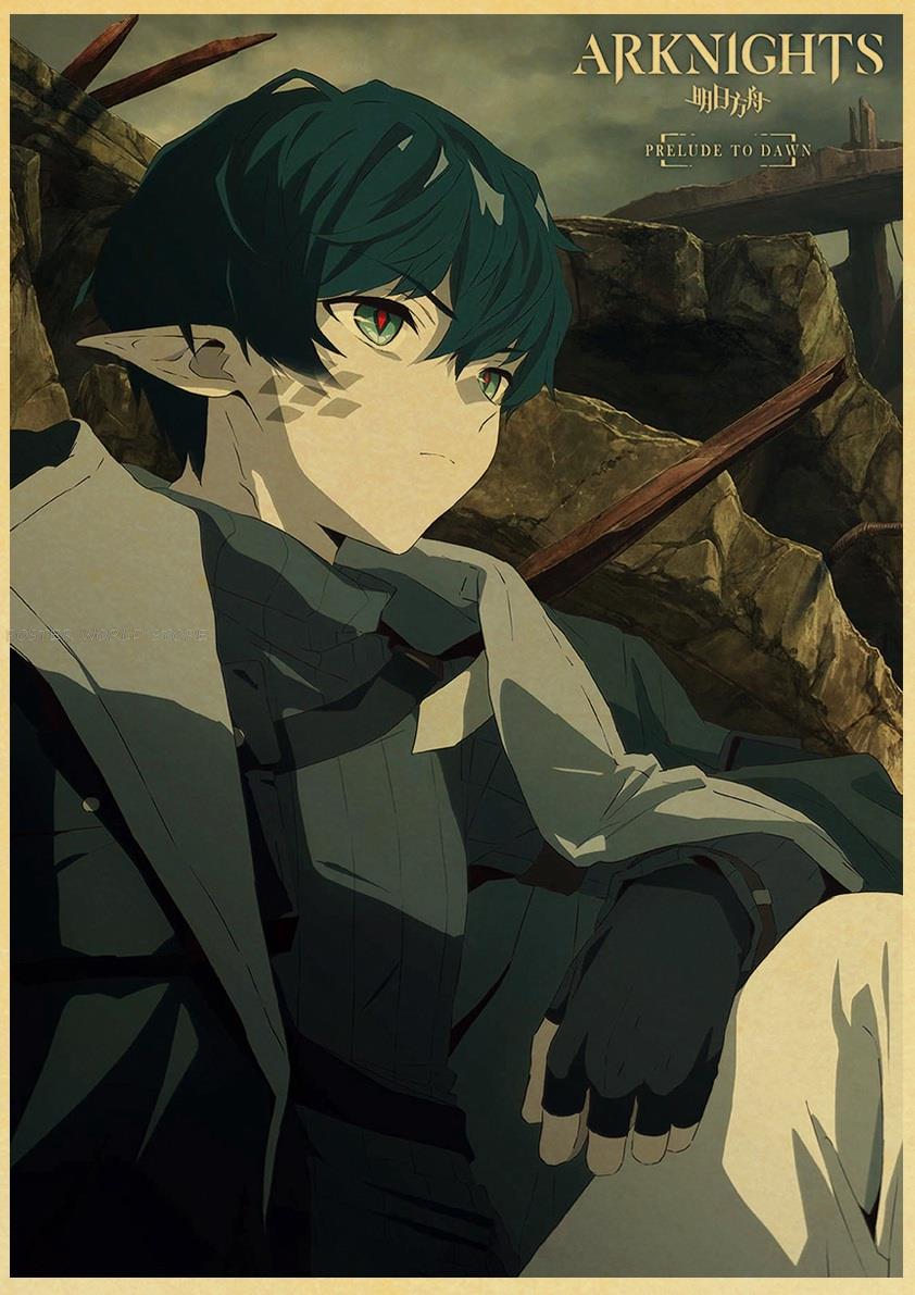 Anime Arknights Prelude To Dawn Vintage Kraft Posters Bedroom Home Decor Gift Aesthetic Art Painting 18 - Arknights Store