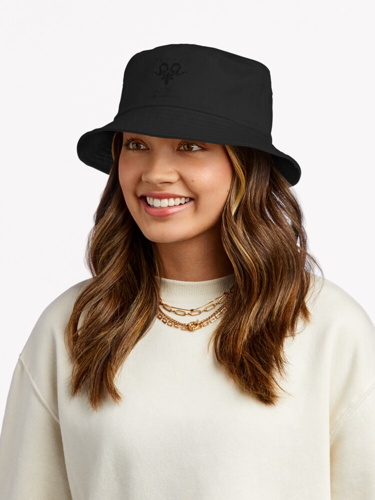 Arknights Eyjafjalla Logo Fanart Tap Reaction Black White Merch Bucket Hat Official Arknights Merch