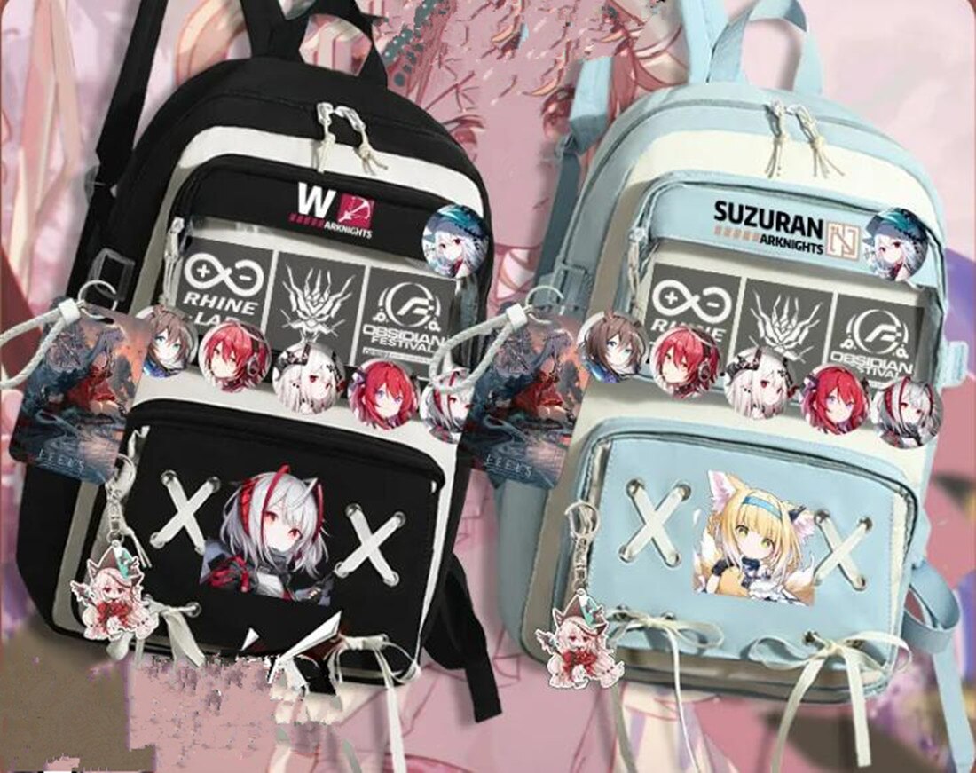 Arknights Pain Badge Transparent Backpack Anime Book Bags Laptop School Travel Girls Boys Rucksack Cartoon Gift 2 - Arknights Store
