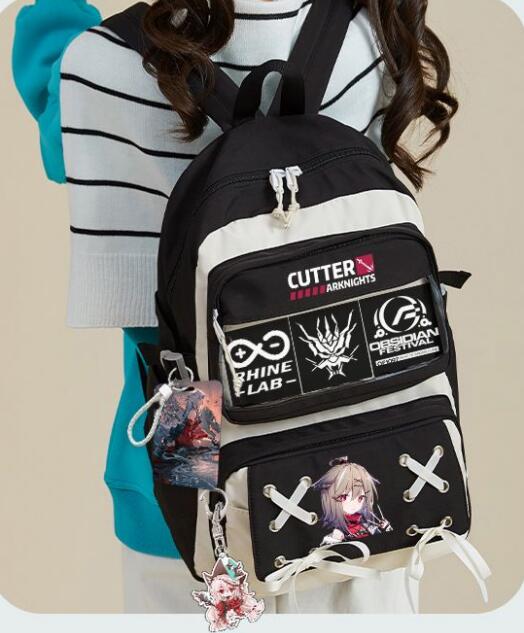 Arknights Pain Badge Transparent Backpack Anime Book Bags Laptop School Travel Girls Boys Rucksack Cartoon Gift 3 - Arknights Store