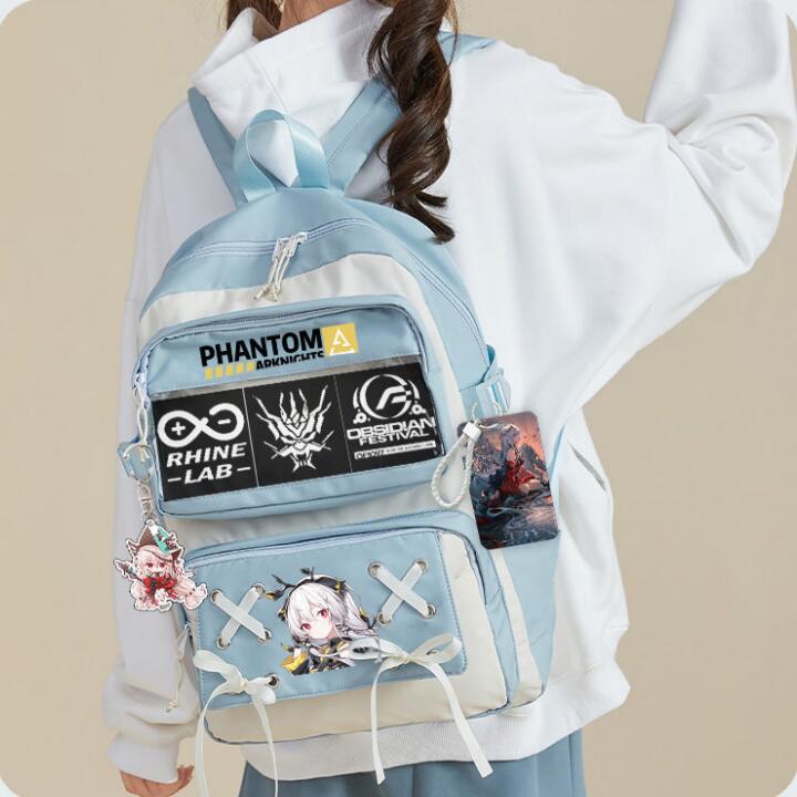 Arknights Pain Badge Transparent Backpack Anime Book Bags Laptop School Travel Girls Boys Rucksack Cartoon Gift 4 - Arknights Store