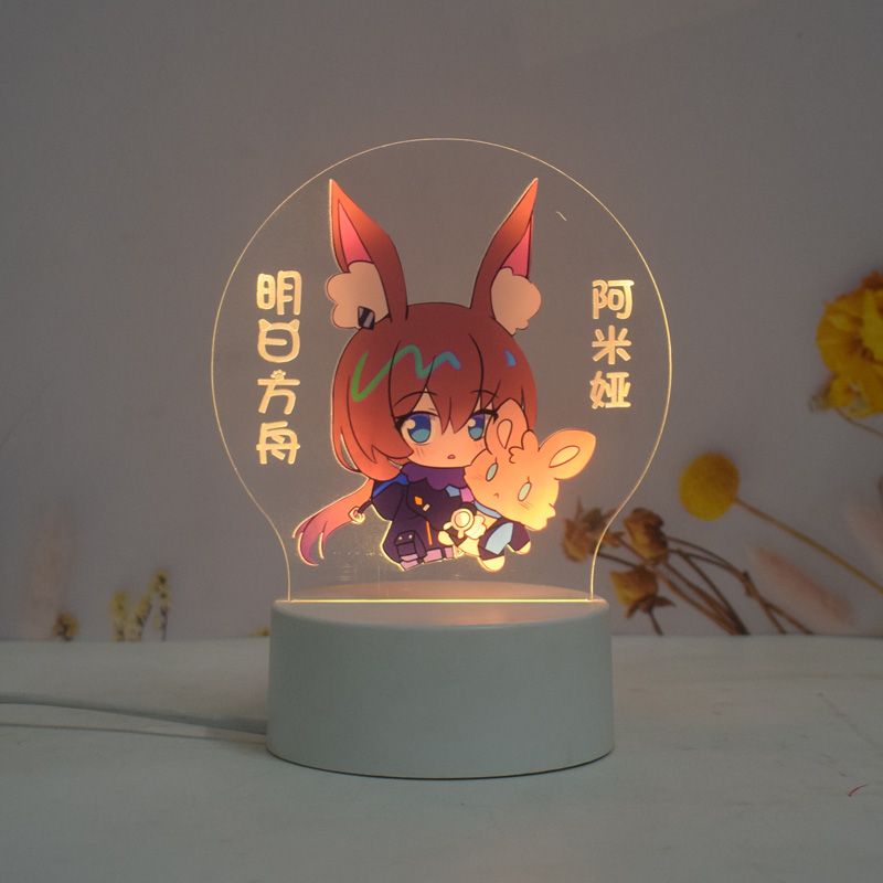 Arknights Toy Figures Lights 3D Night Lamp Specter Skadi Amiya Ptilopsis Acrylic Led Coloured Light Desktop 1 - Arknights Store
