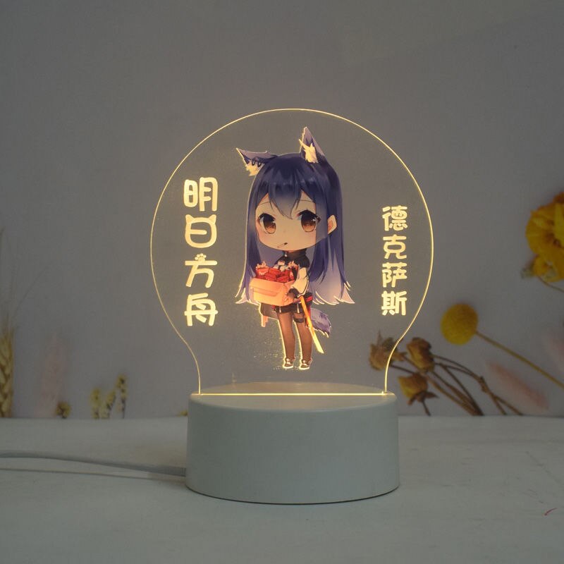 Arknights Toy Figures Lights 3D Night Lamp Specter Skadi Amiya Ptilopsis Acrylic Led Coloured Light Desktop 4 - Arknights Store