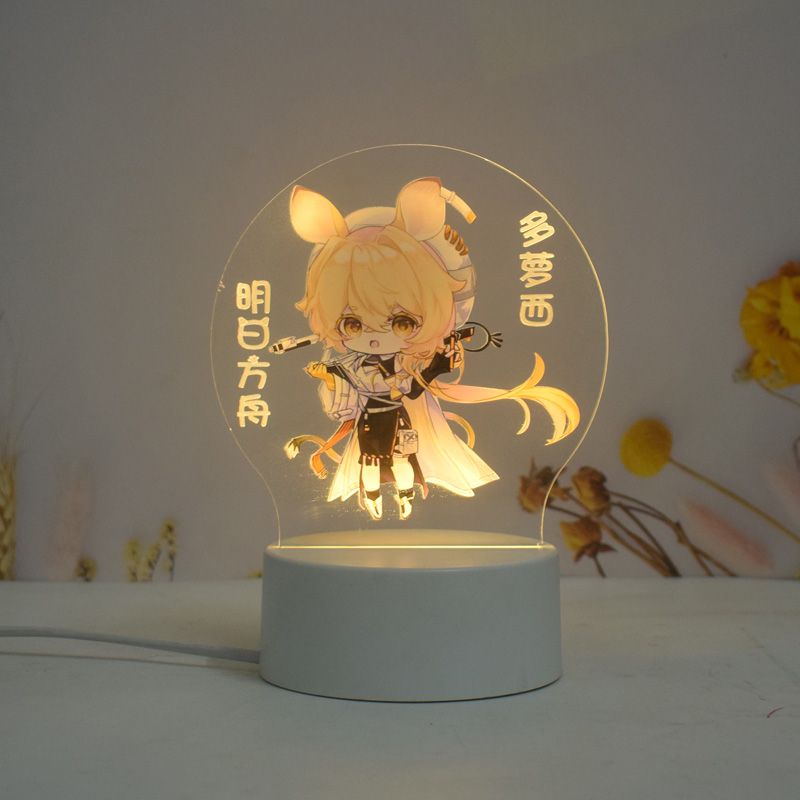 Arknights Toy Figures Lights 3D Night Lamp Specter Skadi Amiya Ptilopsis Acrylic Led Coloured Light Desktop 5 - Arknights Store