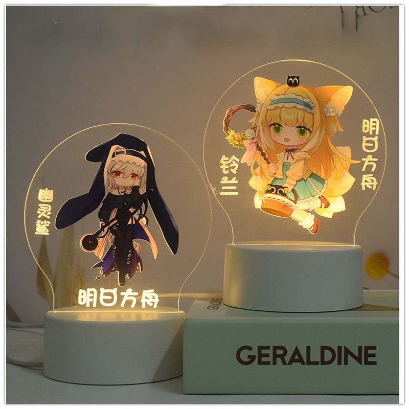 Arknights Toy Figures Lights 3D Night Lamp Specter Skadi Amiya Ptilopsis Acrylic Led Coloured Light Desktop - Arknights Store