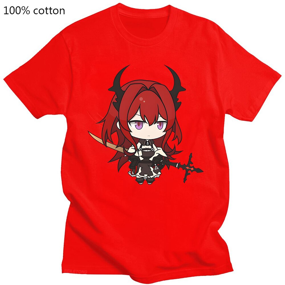 Surtr Kawaii Cartoon T Shirt Hot Game Arknights Shirt Couple Casual Graphics Summer Short Sleeve T 2 - Arknights Store
