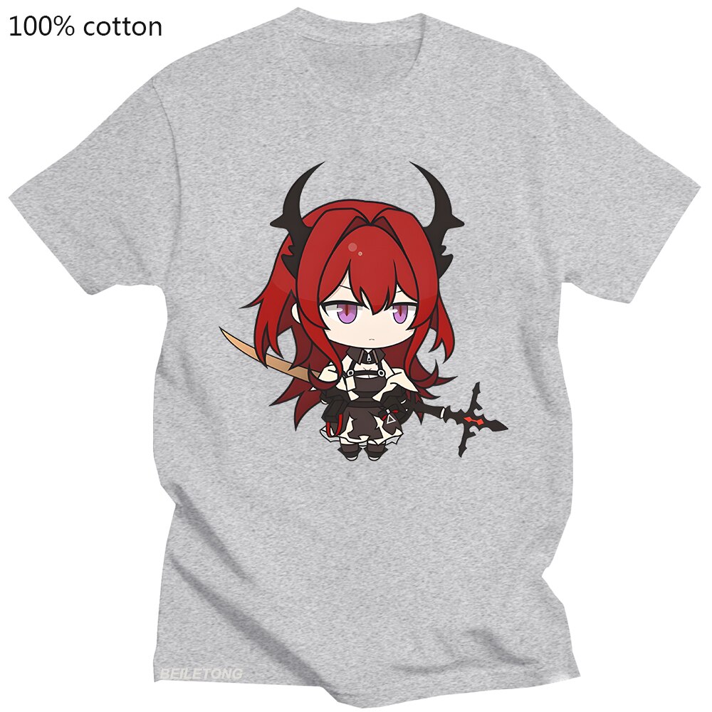 Surtr Kawaii Cartoon T Shirt Hot Game Arknights Shirt Couple Casual Graphics Summer Short Sleeve T 3 - Arknights Store