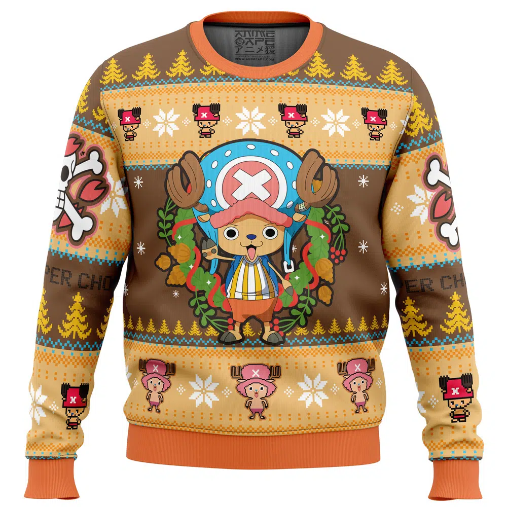 Christmas Chopper One Piece men sweatshirt FRONT mockup - Arknights Store