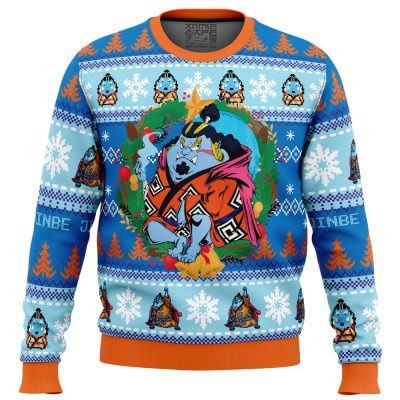 Christmas Jinbe One Piece men sweatshirt FRONT mockup - Arknights Store