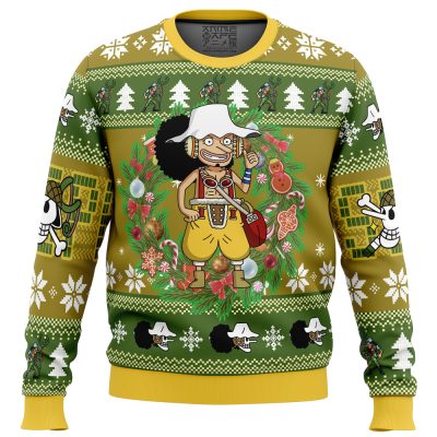 Christmas Usopp One Piece men sweatshirt FRONT mockup - Arknights Store