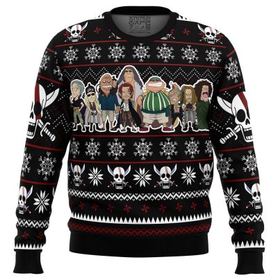 Red Hair Pirates OP Ugly Christmas Sweater FRONT mockup - Arknights Store